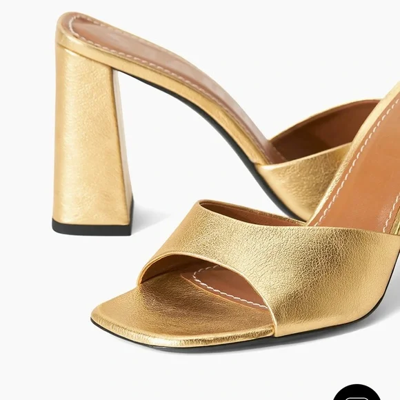 STAUD Sloane Metallic Leather Heel
